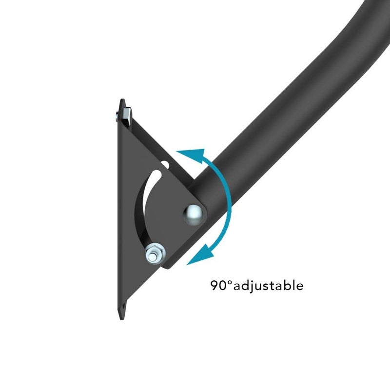 ANTOP Adjustable Outdoor/Attic TV Antenna Mount Pole, Stainless Painting 13 inch Arm Length, Reversible, Lightweight, Waterproof, Easy Installation - Image 2
